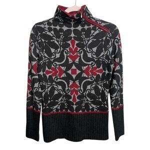 Krimson Klover Zip Turtleneck Sweater 100% Wool